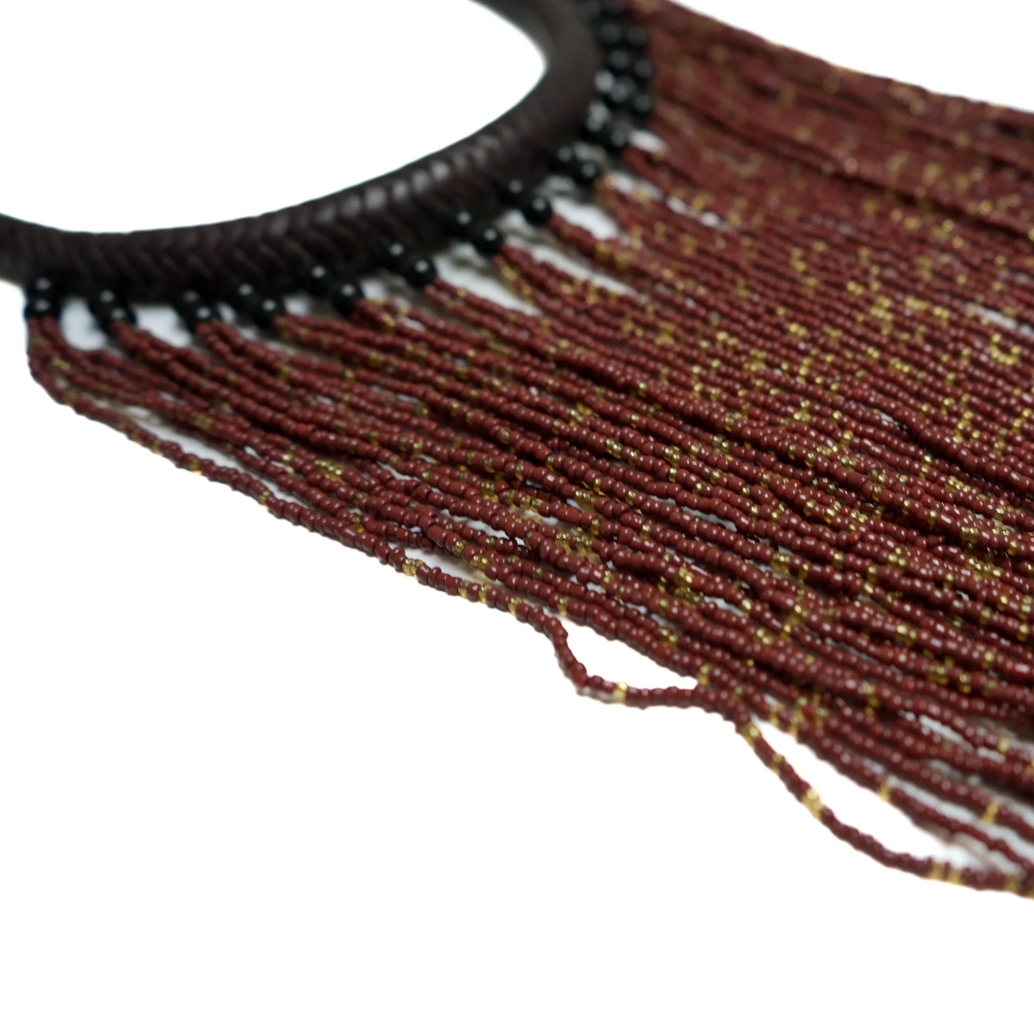 Tassle Beaded Fringe Necklace