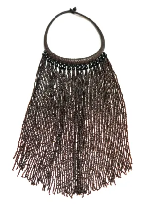 Tassle Beaded Fringe Necklace