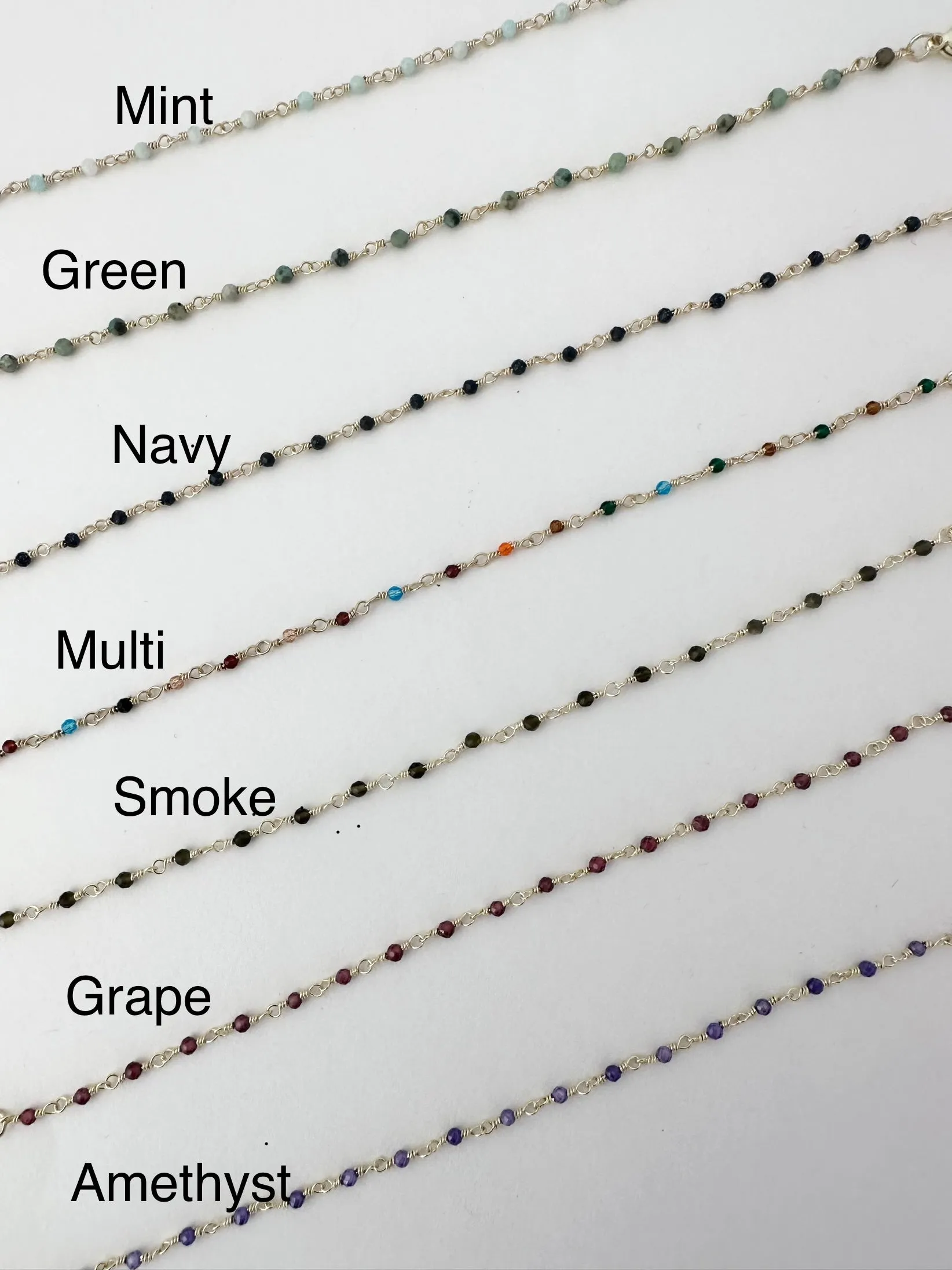 Tiny Beads in Multiple Colors - 16", 30" and 36"