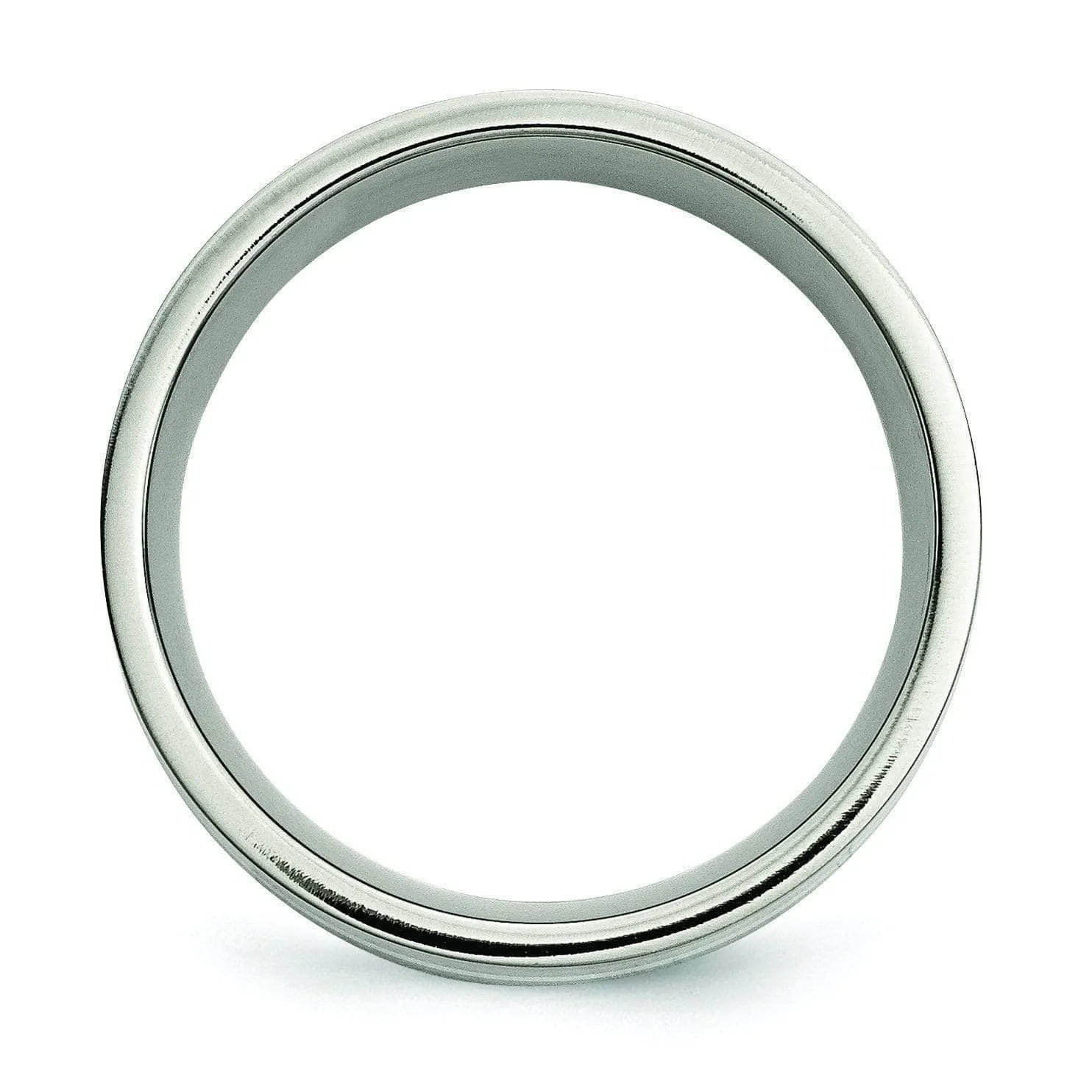 Titanium and Silver Ring High Polish Finish in 8mm