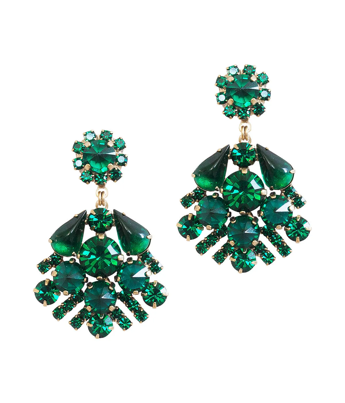 Willa Earrings in Emerald